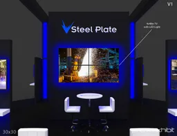30x30 Island booth design by Pro-X Exhibits